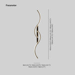 Lumor Modern Linear Wave Bedroom Wall Lamp, Black/Gold - Lamp Outdoor