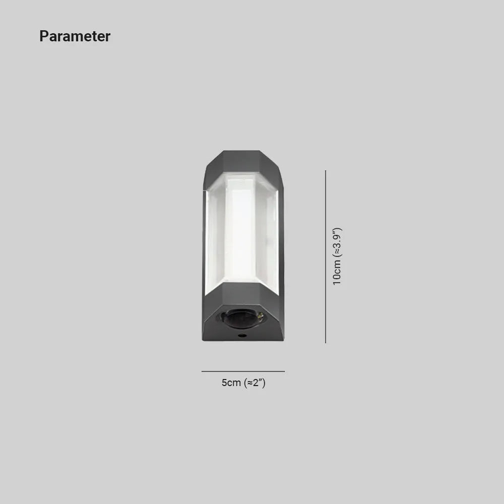 Marve Nordic Up Down Acrylic Outdoor Wall Lamp, White/Black - Lamp Outdoor