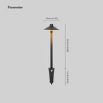 Drex Contemporary Metal Cap-Shaped Outdoor Path Light, Black - Lamp Outdoor