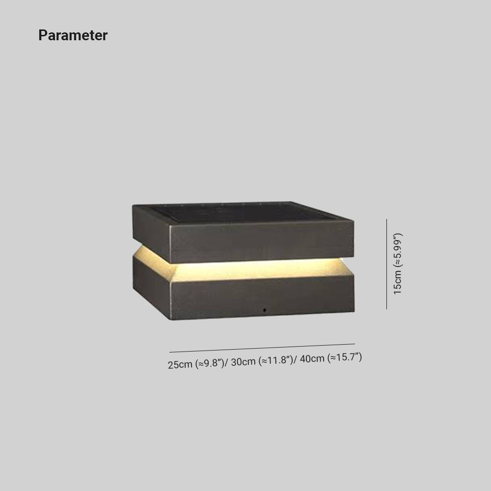 Axion Modern Concave Metal Black Outdoor Lamps, Solar - Lamp Outdoor