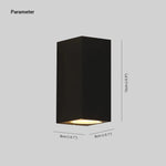 Tavon Minimalist Metal Square Outdoor Wall Lamp, Black - Lamp Outdoor