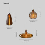 June Amber Glass Pendant Light - Lamp Outdoor