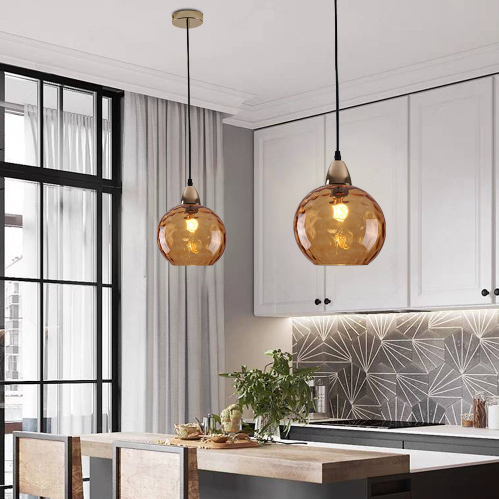 Water Ripple Glass Pendant Lights - Lamp Outdoor