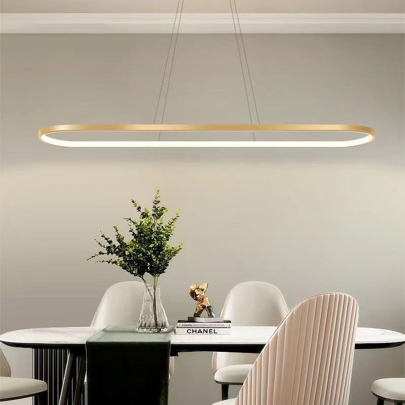 Junel Minimalist Oval Interior Hanging Pendant Light - Lamp Outdoor