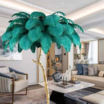 O'Moore Nordic Luxury Unique Ostrich Feather Floor Lamp/Table Lamp - Lamp Outdoor