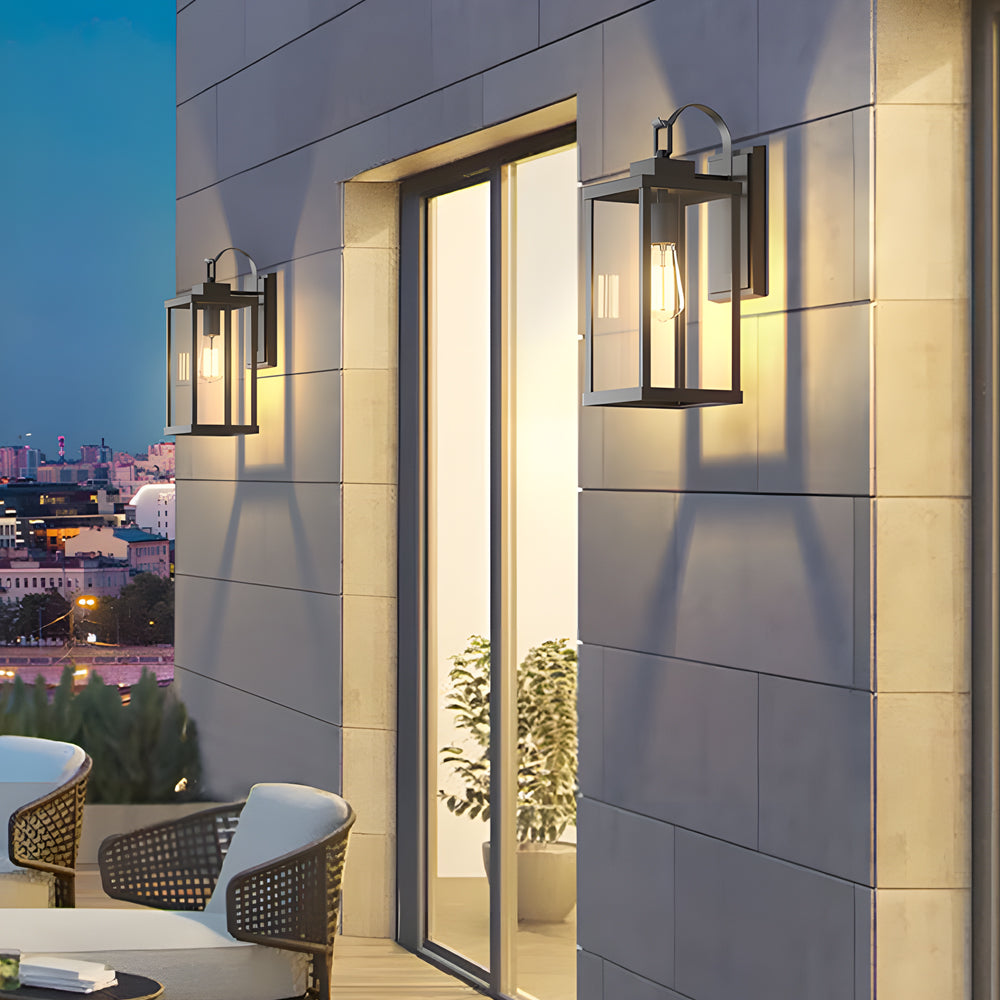 Waterproof Square Metal Outdoor Wall Sconces American-Style Minimalist - Lamp Outdoor