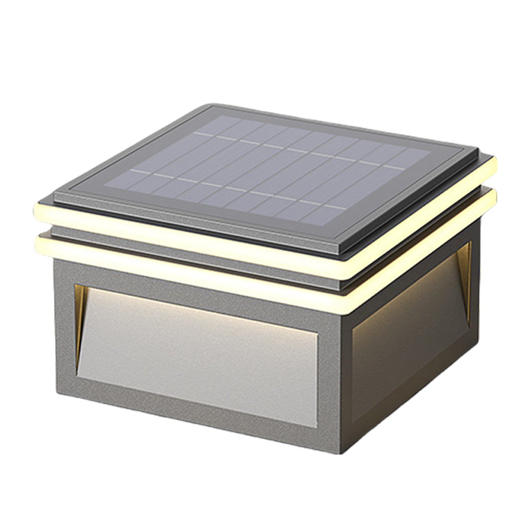 Waterproof Metal Pillar Lights Square Minimalist Style - Lamp Outdoor