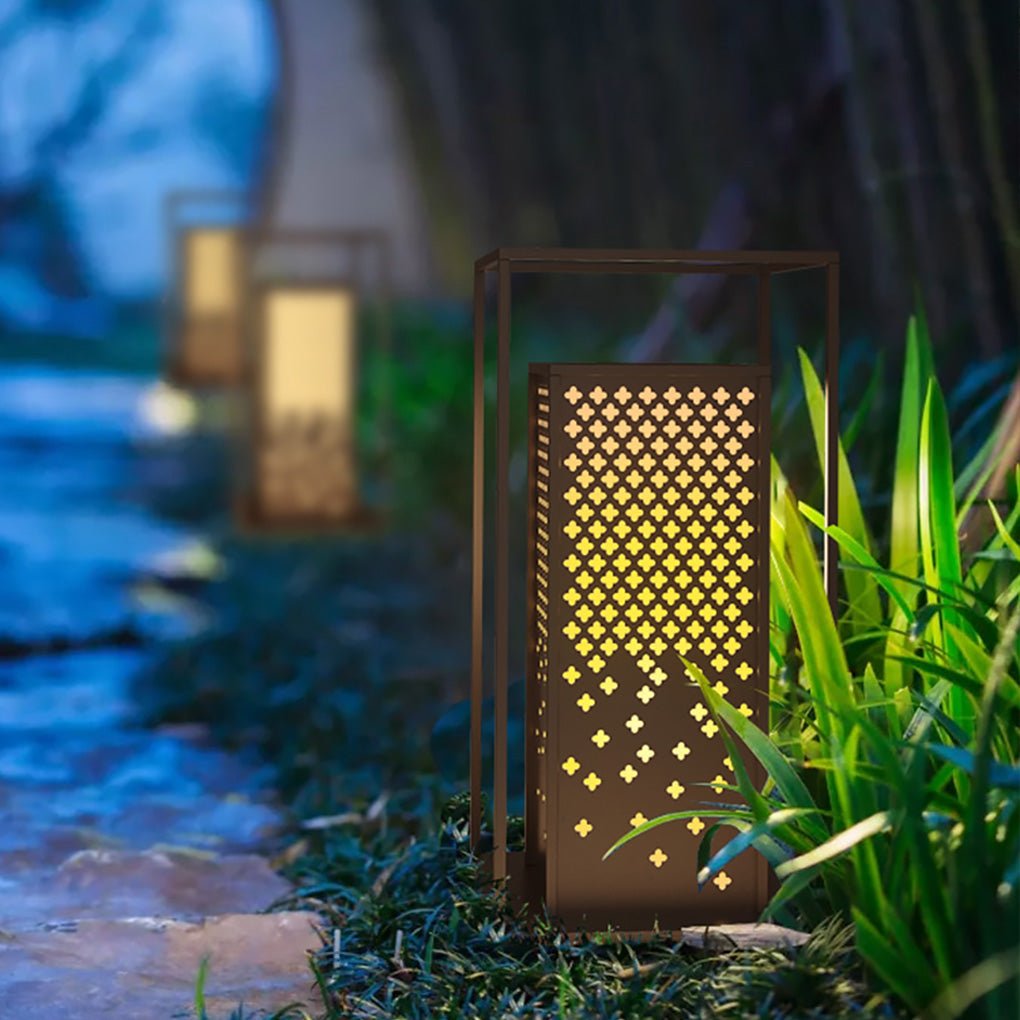 Floral Brown Stainless Steel Garden Light Waterproof Outdoor Lighting - Lamp Outdoor
