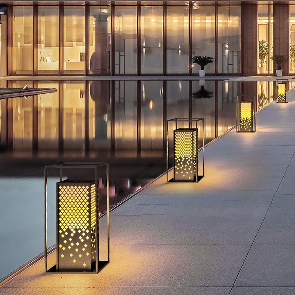 Floral Brown Stainless Steel Garden Light Waterproof Outdoor Lighting - Lamp Outdoor