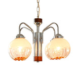 Ulliria Nordic Art Flower Walnut Glass Chandelier - Lamp Outdoor