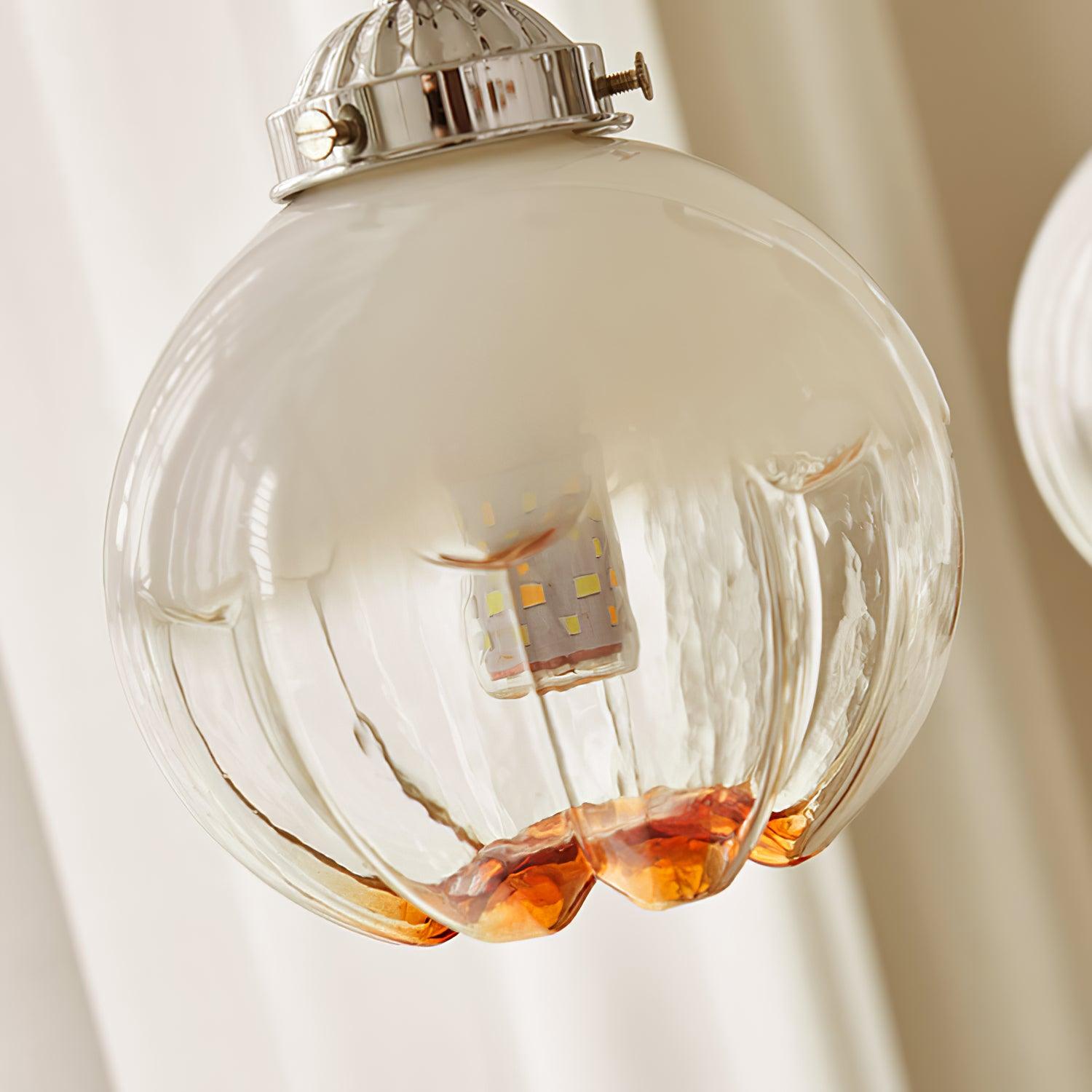 Ulliria Nordic Art Flower Walnut Glass Chandelier - Lamp Outdoor