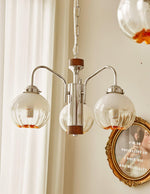 Ulliria Nordic Art Flower Walnut Glass Chandelier - Lamp Outdoor