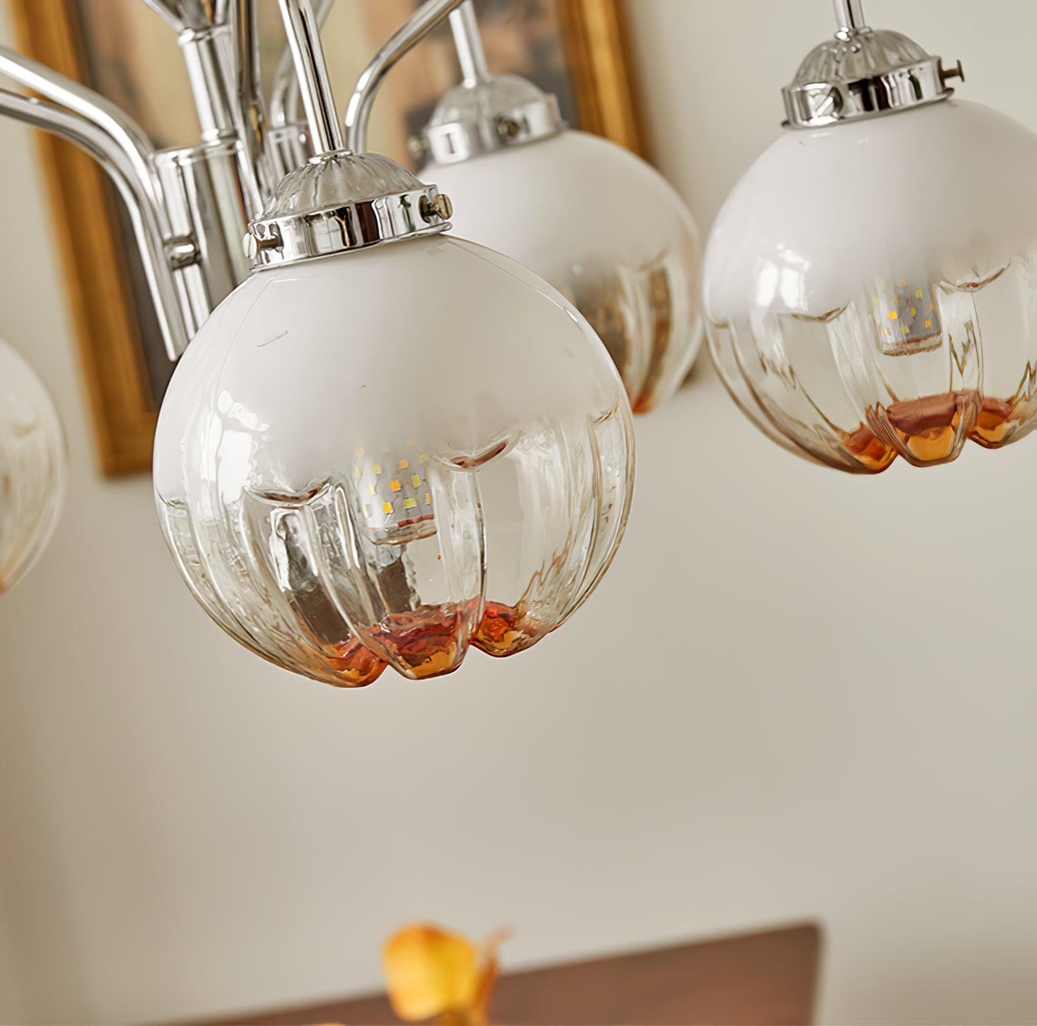 Ulliria Nordic Art Flower Walnut Glass Chandelier - Lamp Outdoor