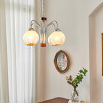 Ulliria Nordic Art Flower Walnut Glass Chandelier - Lamp Outdoor