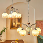 Ulliria Nordic Art Flower Walnut Glass Chandelier - Lamp Outdoor