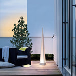Stainless Steel Waterproof Geometric Floor Lamp with Pyramid Design - Lamp Outdoor