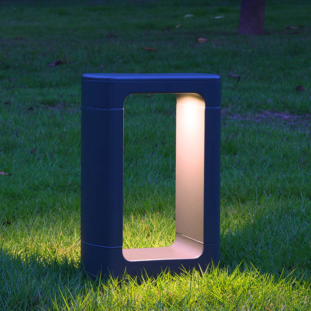 Square LED Garden Outdoor Bollard Light Minimalist Style - Lamp Outdoor