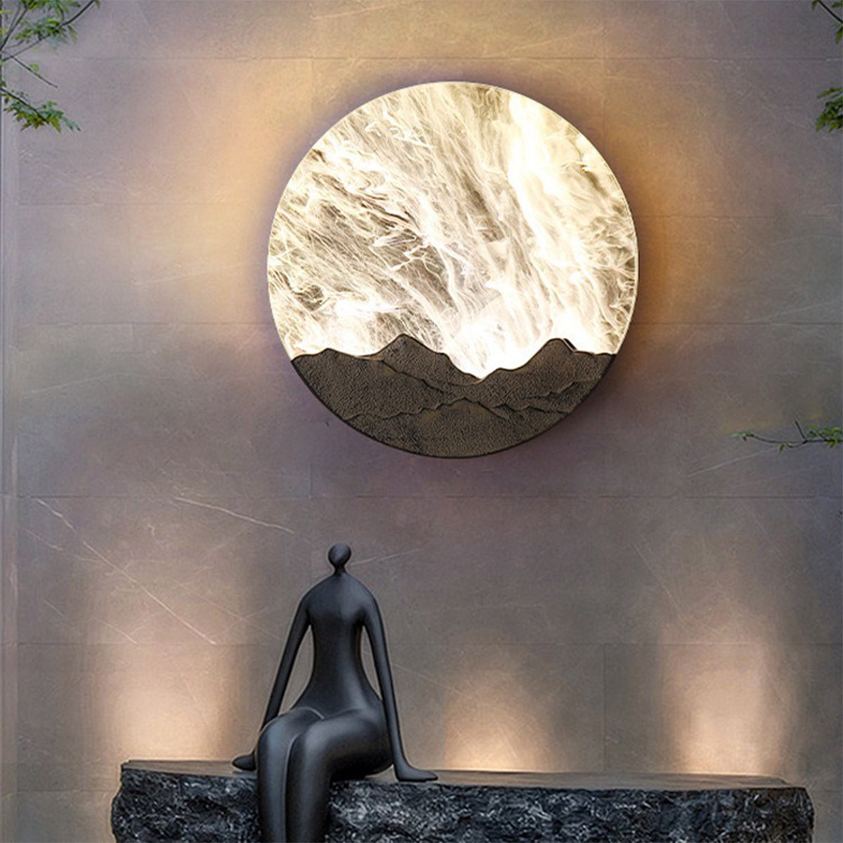 LED Round Outdoor Sconce Waterproof Sunrise Round Decorative - Lamp Outdoor