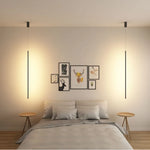 Erix Minimalist Linear Pendant Light Bedside, Black - Lamp Outdoor