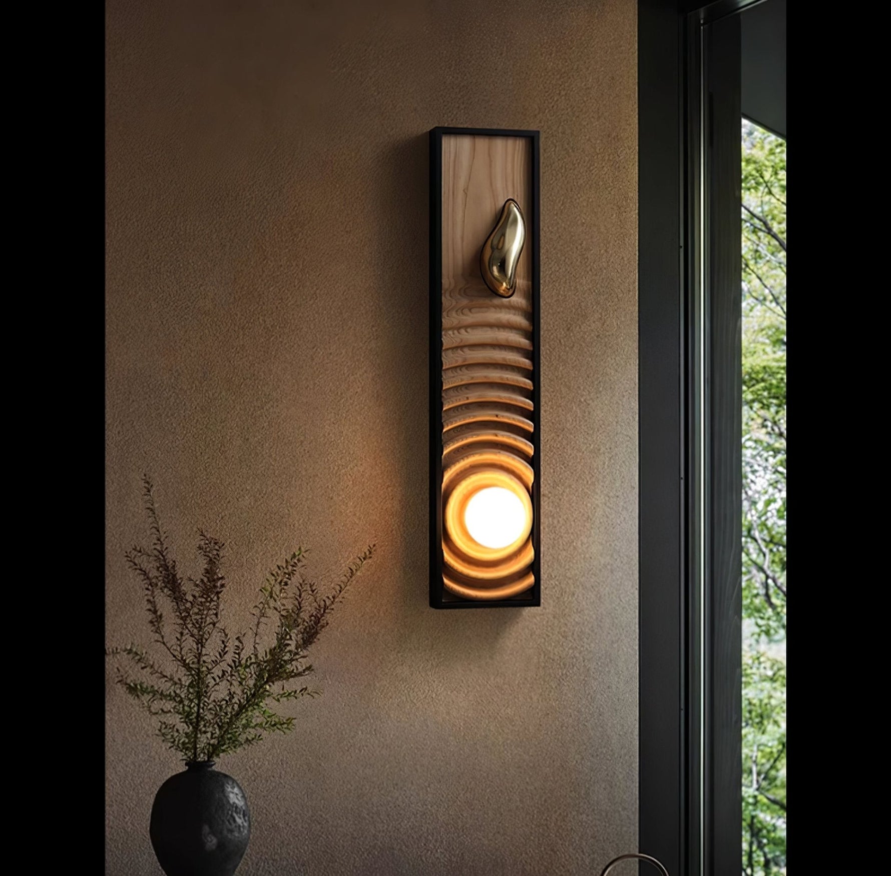 Caleb Vintage Wood Wall Lamp - Lamp Outdoor