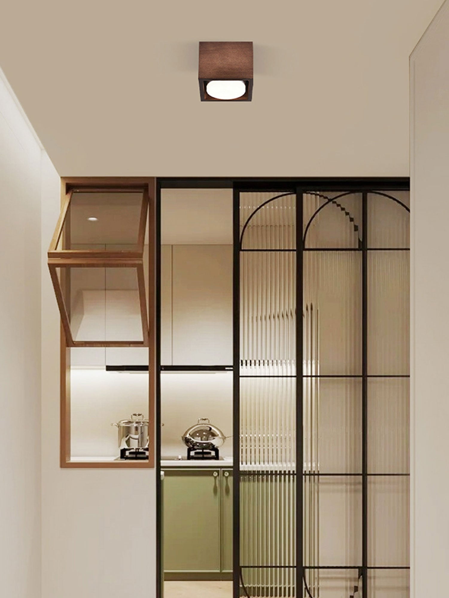Eliza Minimalist Wood Ceiling Light - Lamp Outdoor