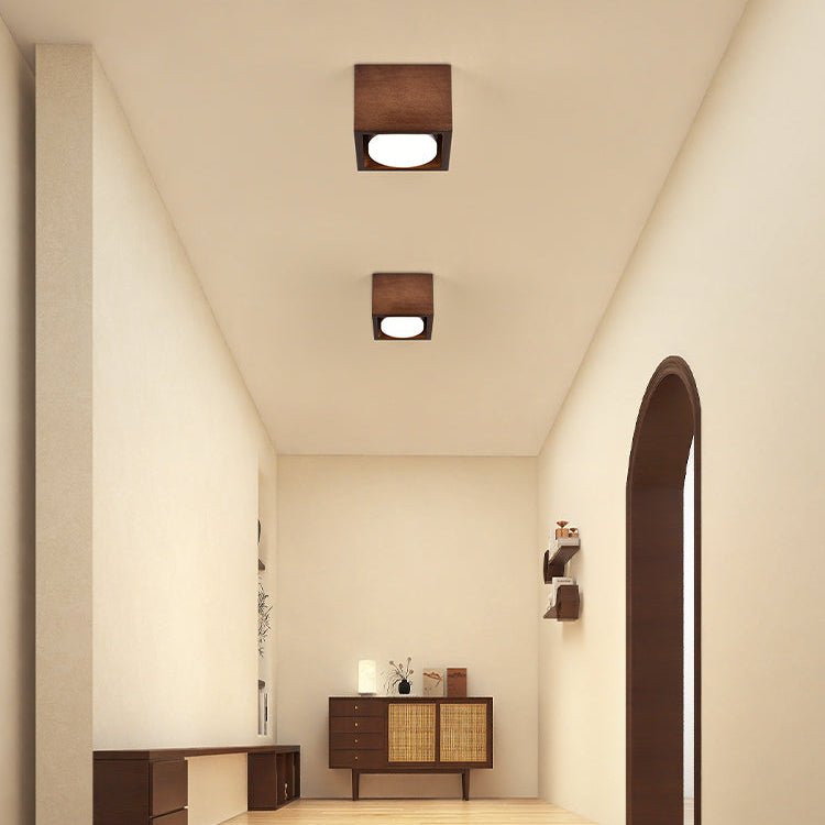 Eliza Minimalist Wood Ceiling Light - Lamp Outdoor