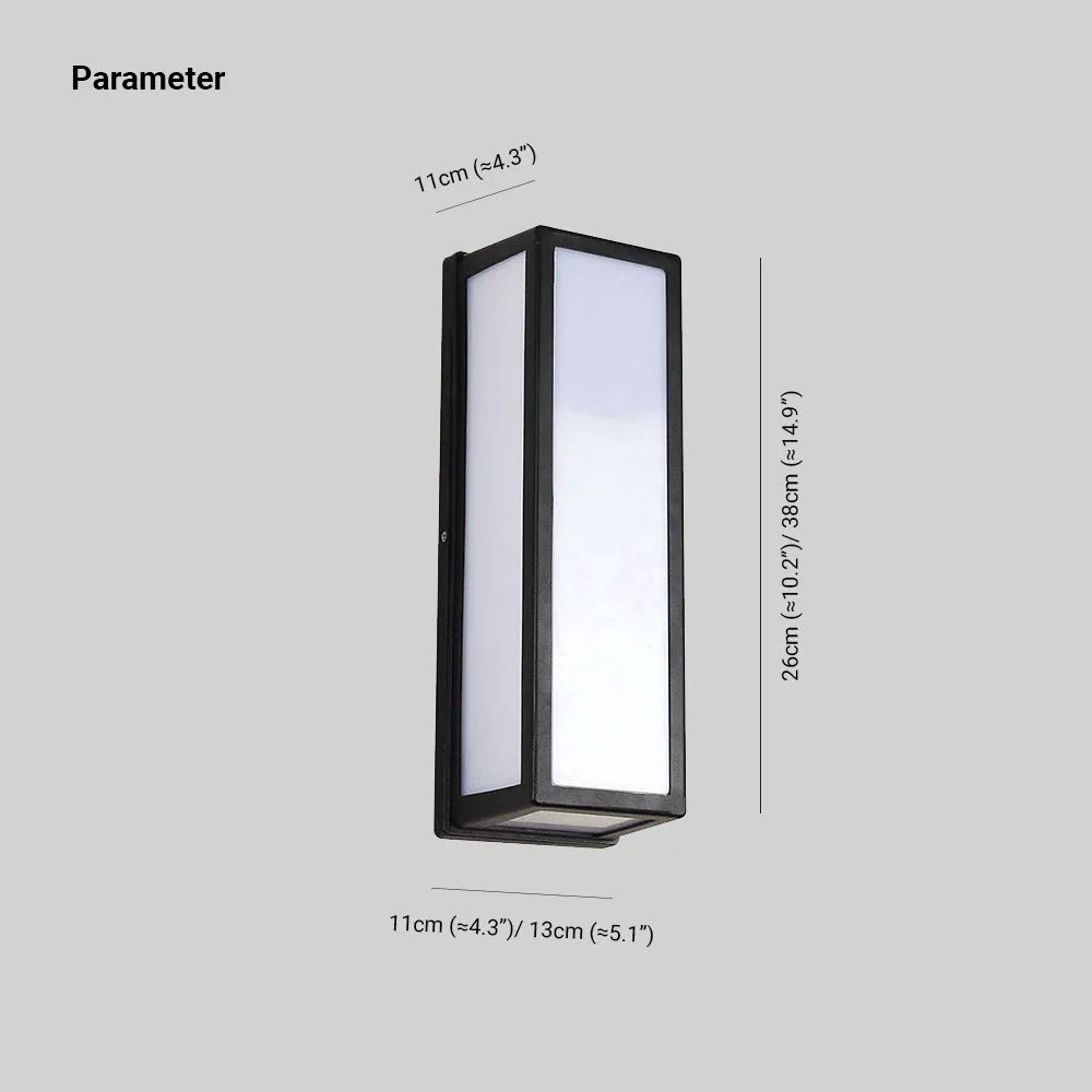 Linae Modern Waterproof Metal Cross Outdoor Wall Lamp, Black - Lamp Outdoor