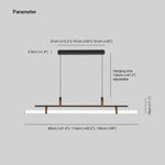 Inari Modern Linear Metal Pendant Light,Black/Gold - Lamp Outdoor