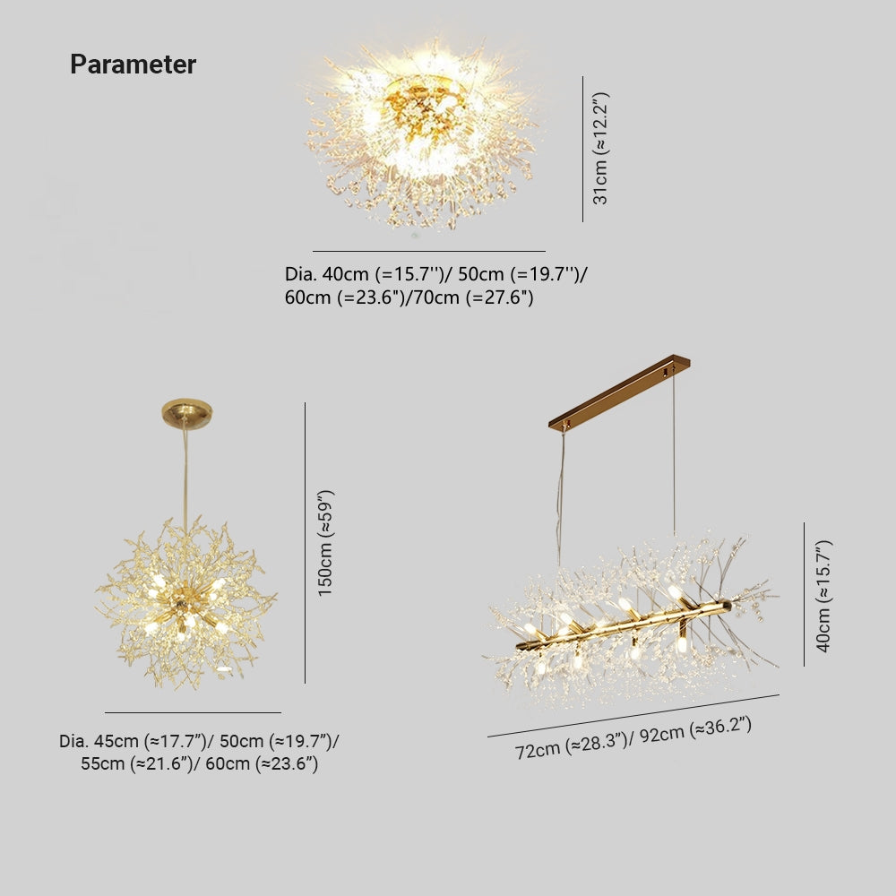 Kalia Vintage Pendant Light Dandelion firework - Lamp Outdoor