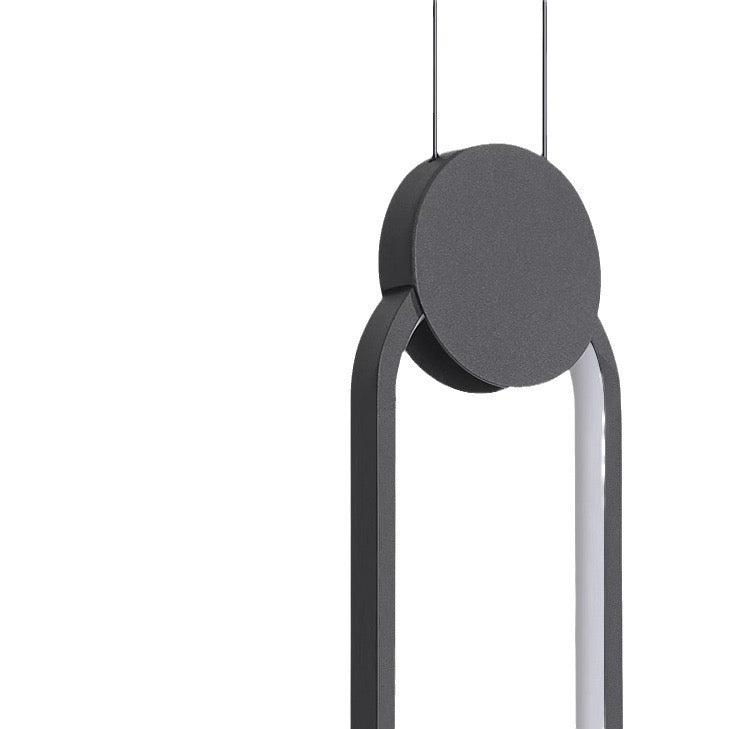 Doria Modern LED Pendant Light Black/White Metal Living Room - Lamp Outdoor