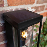 Ray Modern Rectangular Solar Waterproof Metal Glass Outdoor Wall Lamp - Lamp Outdoor