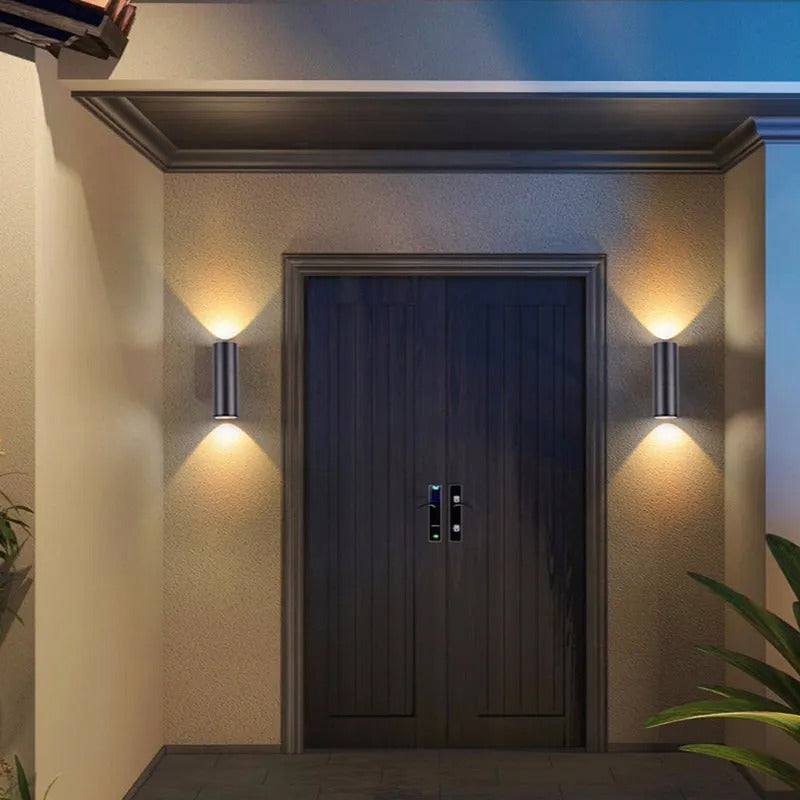 Ray Minimalist Double-headed LED Outdoor Wall Lamp Metal Glass Garden Corridor - Lamp Outdoor