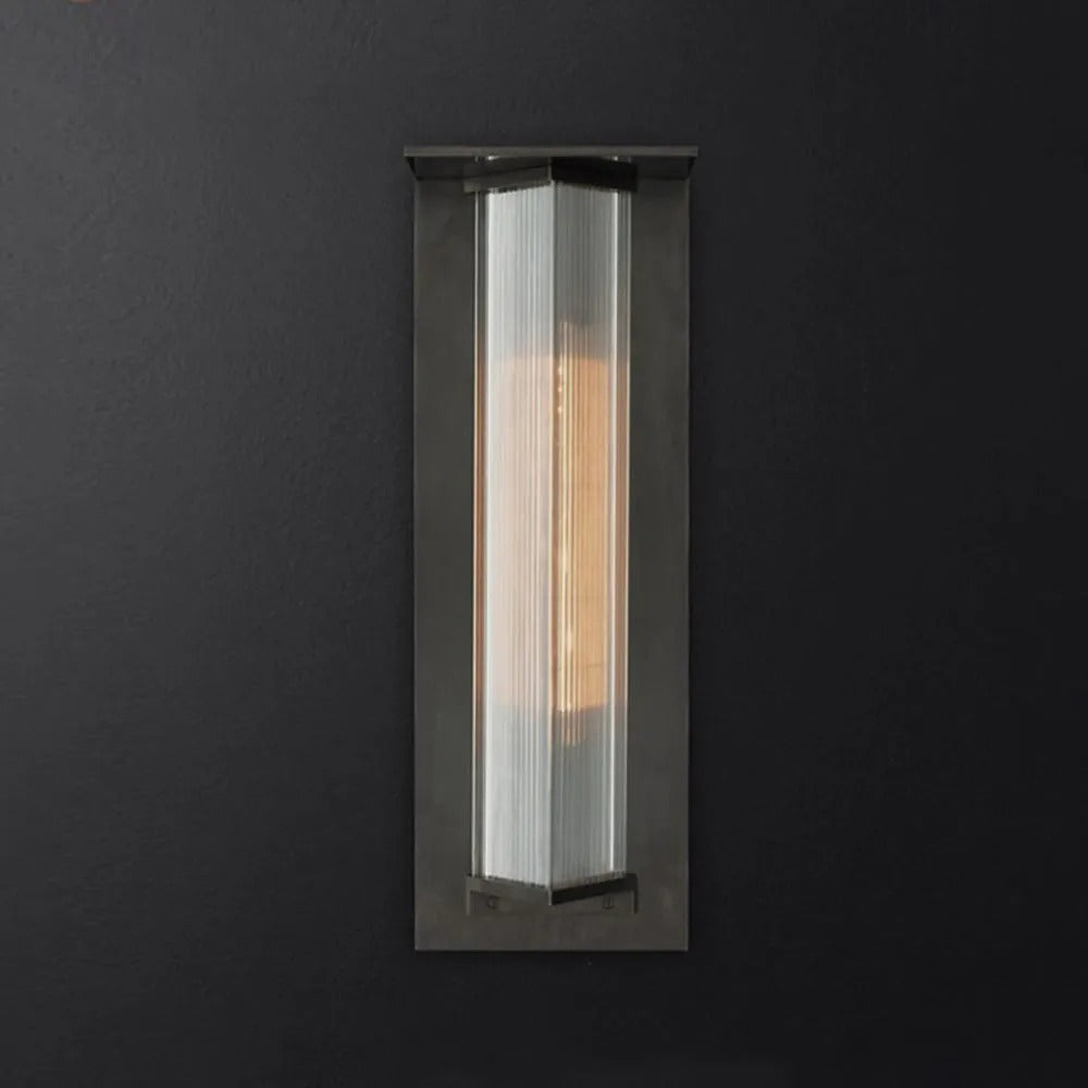 Ray Modern Rectangular Acrylic Outdoor Wall Lamp Transparent - Lamp Outdoor