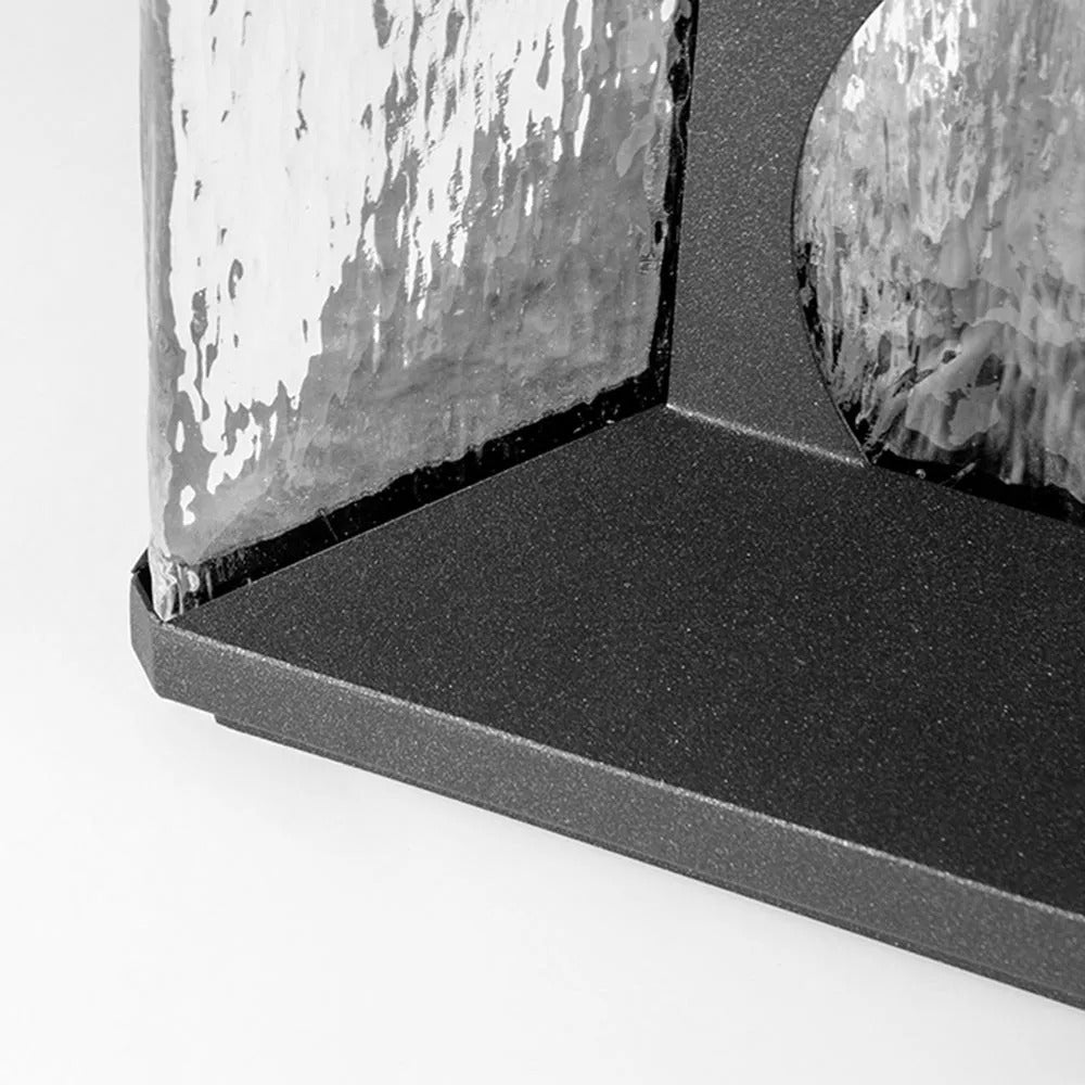 Ray Modern Transparent Rectangular Metal Glass Outdoor Floor Lamp - Lamp Outdoor