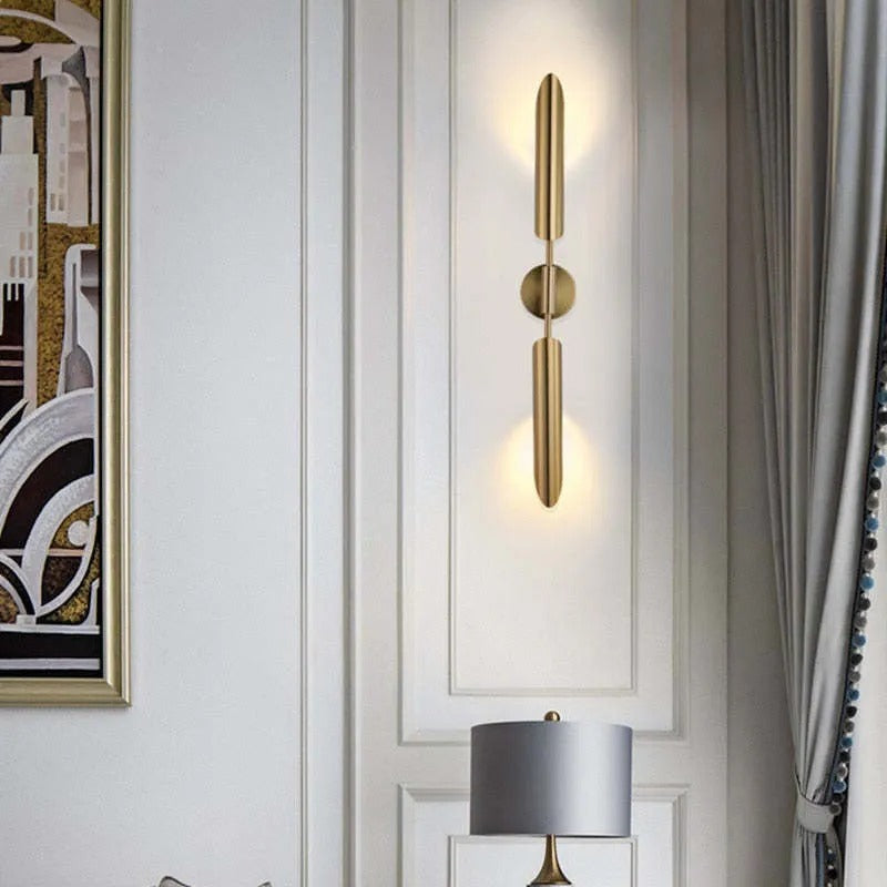 Phira Luxury Double-head Golden Scabbard Wall Lamp - Lamp Outdoor