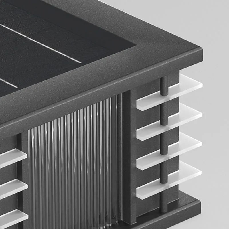 Ray Modern Square Metal Acrylic Glass Outdoor Solar Floor Lamps - Lamp Outdoor