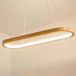 Veon Contemporary Oval Wooden Pendant Light - Lamp Outdoor
