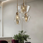 June Pendant Light Glass, Clear/Amber Diamond shape - Lamp Outdoor