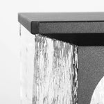 Ray Modern Transparent Rectangular Metal Glass Outdoor Floor Lamp - Lamp Outdoor