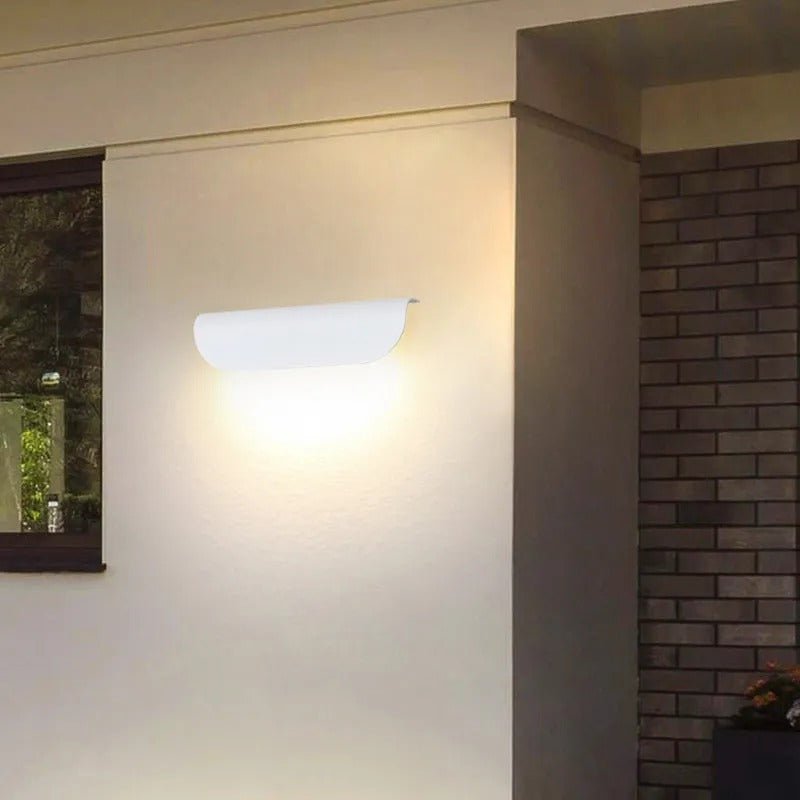 Ray Modern Curved Waterproof LED Outdoor Wall Lamp Metal Garden Corridor - Lamp Outdoor