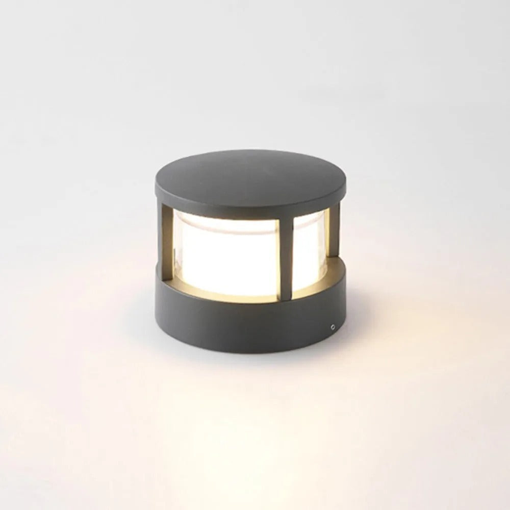 Ray Modern Metal Cylindrical Outdoor Bollard Light - Lamp Outdoor