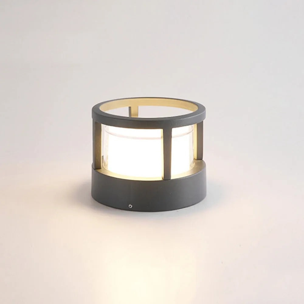 Ray Modern Metal Cylindrical Outdoor Bollard Light - Lamp Outdoor