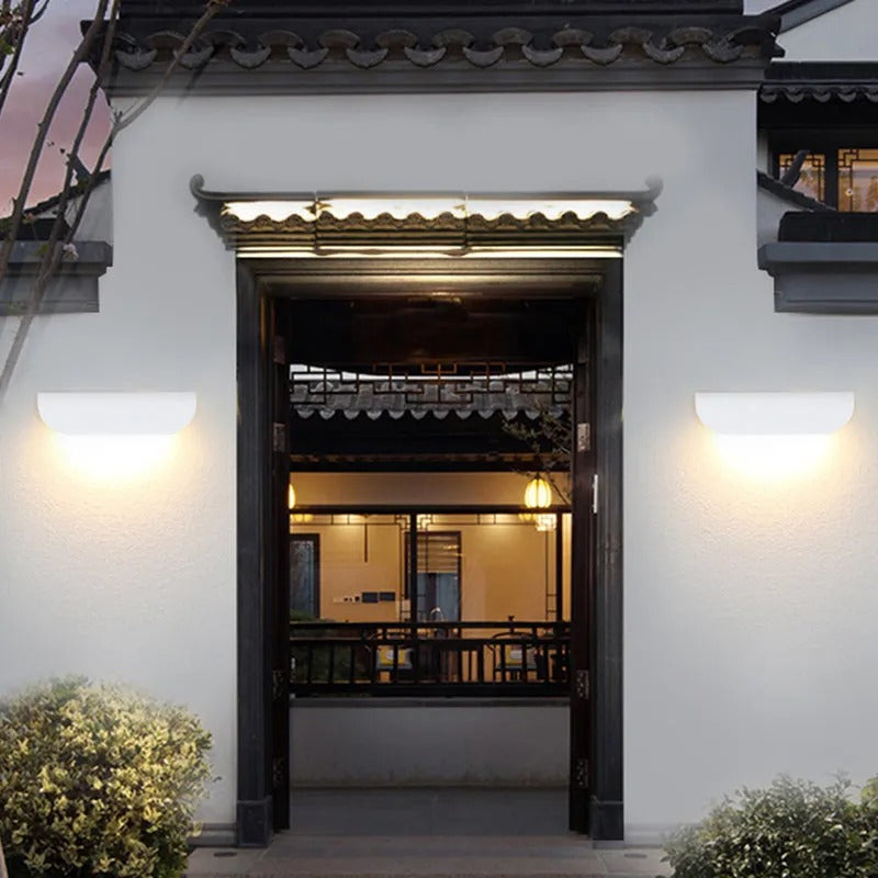 Ray Modern Curved Waterproof LED Outdoor Wall Lamp Metal Garden Corridor - Lamp Outdoor