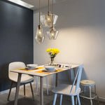 June Pendant Light Glass, Clear/Amber Diamond shape - Lamp Outdoor