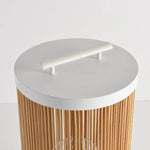 Ritta Retro Metal/Rattan Floor Lamp, Hardwired/Solar/LED, Outdoor - Lamp Outdoor