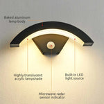 Ray Nordic Arc Metal LED Outdoor Wall Lamp - Lamp Outdoor