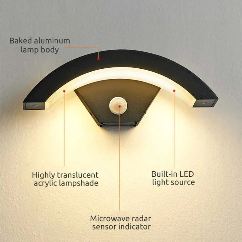 Ray Nordic Arc Metal LED Outdoor Wall Lamp - Lamp Outdoor