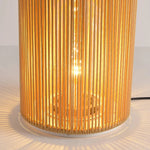 Ritta Retro Metal/Rattan Floor Lamp, Hardwired/Solar/LED, Outdoor - Lamp Outdoor