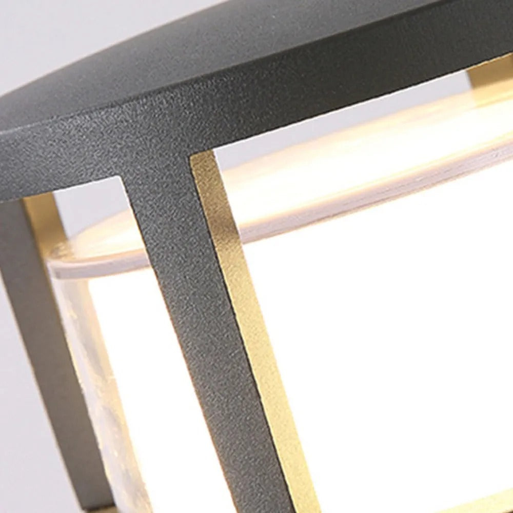 Zyra Modern Metal Cylindrical Outdoor Bollard Light, Black - Lamp Outdoor