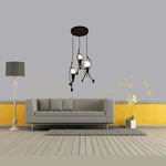 Miro Retro Modern Iron Man Pendant Light, Black - Lamp Outdoor